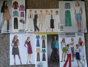 sewing patterns; thrift store